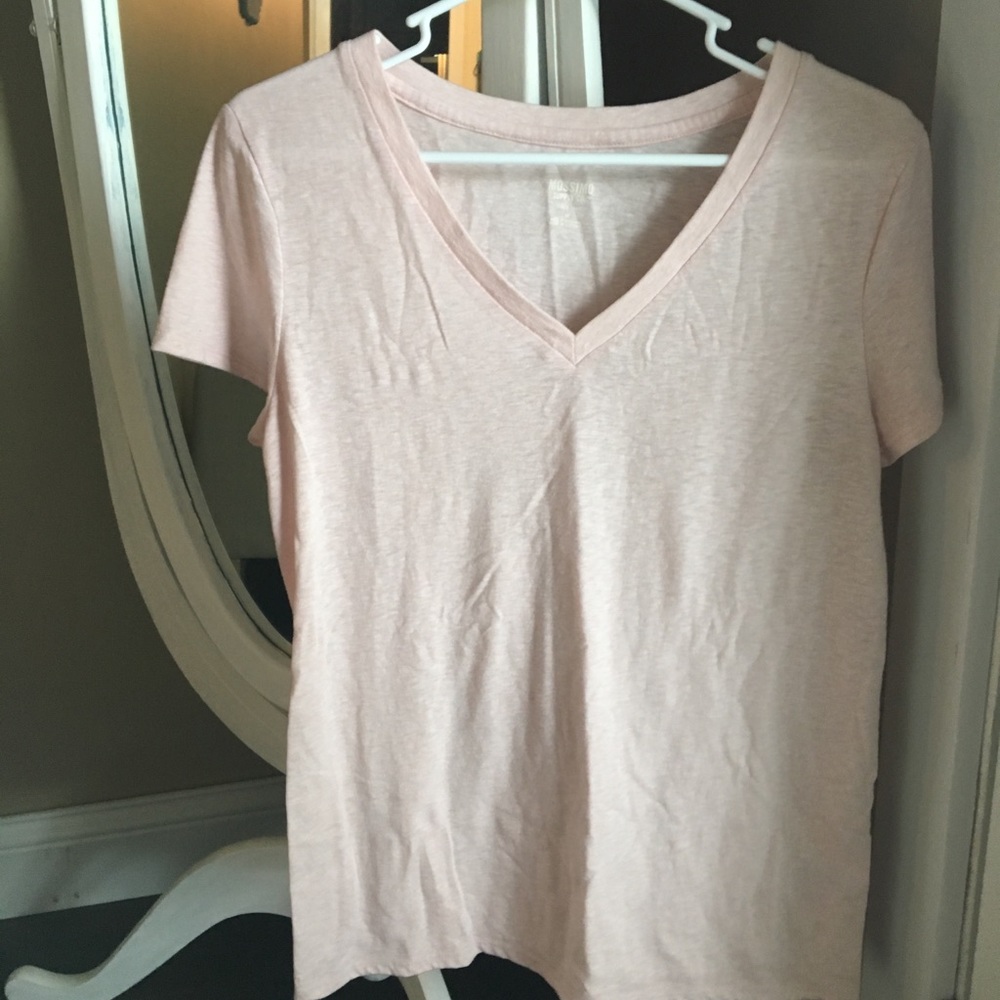 SOLD Blush V Neck Tee